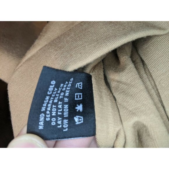 Serena Williams Tan Button Asymmetrical Skirt Size L Large Jersey Lined - Picture 6 of 6